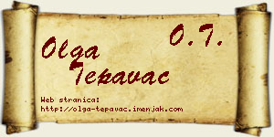 Olga Tepavac vizit kartica